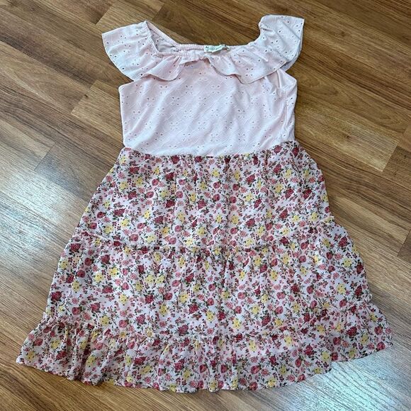 Knitworks girls pink and floral design - size 10 - Picture 7 of 7